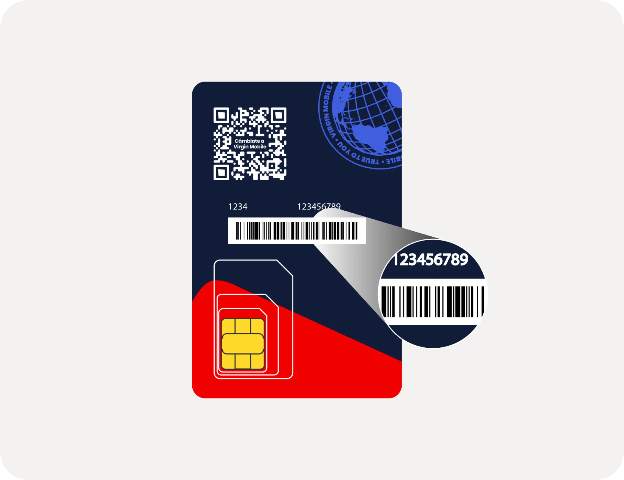 Ingresa los datos de tu SIM - Ilustración de guía paso a paso